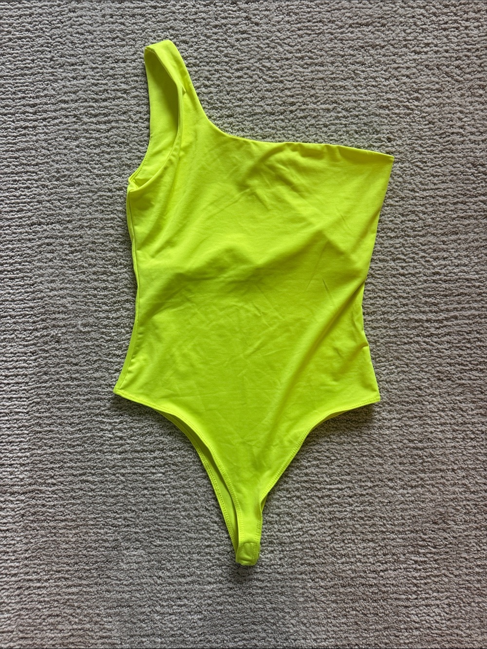 Better Be Neon Yellow One-Shoulder Bodysuit